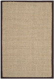 SAFAVIEH Area Rug 8x10 - Natural Fiber Collection - Large - Natural & Beige, Seagrass, Basketweave Pattern (NF114A)