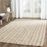 SAFAVIEH Area Rug 9x12 - Natural Fiber Collection - Large - Natural Brown, Handmade Jute, Farmhouse Style, Chunky Textured Thick Pile (NF447A)