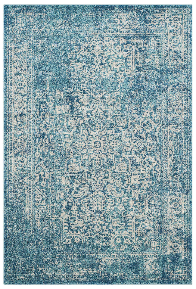SAFAVIEH Evoke Collection Area Rug - 9' x 12', Ivory & Taupe, Oriental Distressed Design, Non-Shedding & Easy Care, Ideal for High Traffic Areas in Living Room, Bedroom (EVK256E)