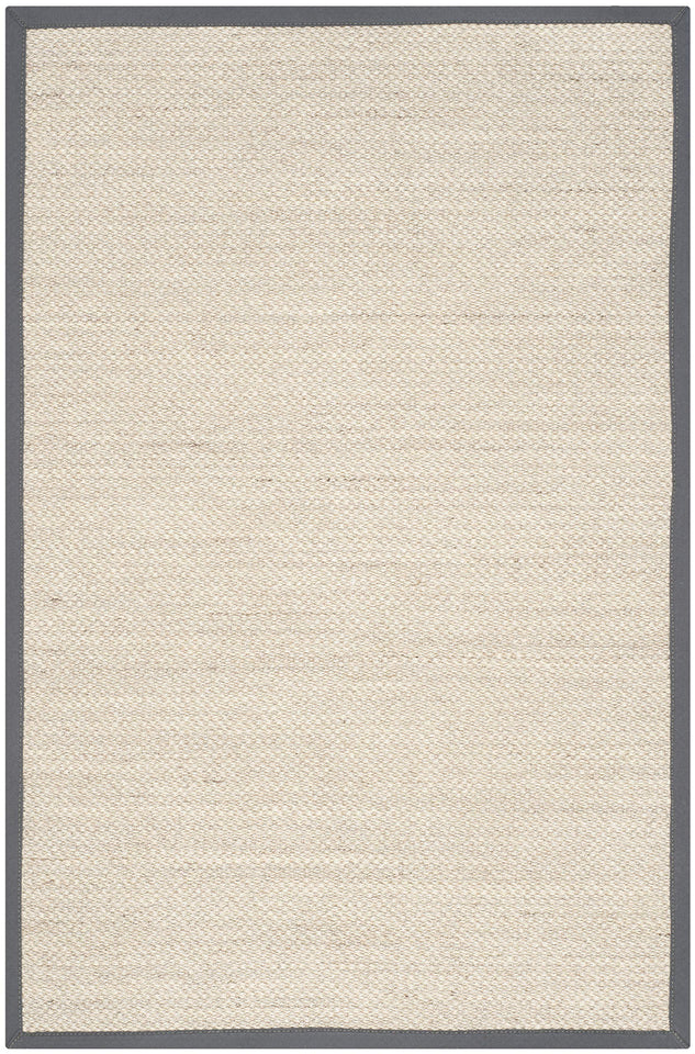 SAFAVIEH Area Rug 8x10 - Natural Fiber Collection - Large - Marble & Beige, Sisal, Woven Design with Border (NF143C)
