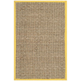 SAFAVIEH Area Rug 8x10 - Natural Fiber Collection - Large - Natural & Beige, Seagrass, Basketweave Pattern (NF114A)