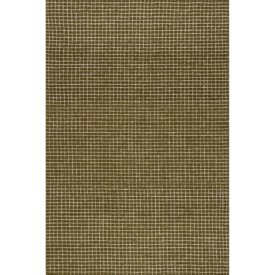 Rugs USA 8'6" x 11'6" Melrose Checked Wool Indoor Area Rug, Contemporary Farmhouse Cream for Living Room, Bedroom, Office, Entryway, Hallway