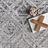 nuLOOM 8x11 Ansley Moroccan Tassel Area Rug, Light Grey, High-Low Textured Bohemian Design, Plush High Pile, Stain Resistant, For Bedroom, Living Room, Hallway, Entryway