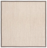 SAFAVIEH Area Rug 8x10 - Natural Fiber Collection - Large - Marble & Beige, Sisal, Woven Design with Border (NF143C)