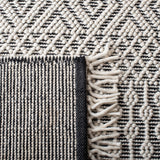 SAFAVIEH Area Rug 8x10 - Natura Collection - Large - Ivory, Handmade Wool, Moroccan Boho Fringe Design, Ideal for Living Room, Bedroom, Dining Space (NAT852B)