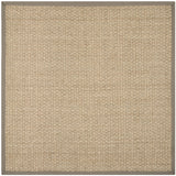 SAFAVIEH Area Rug 8x10 - Natural Fiber Collection - Large - Natural & Beige, Seagrass, Basketweave Pattern (NF114A)