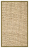 SAFAVIEH Area Rug 8x10 - Natural Fiber Collection - Large - Natural & Beige, Seagrass, Basketweave Pattern (NF114A)