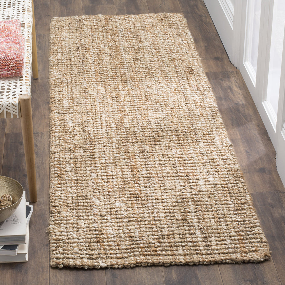 SAFAVIEH Area Rug 9x12 - Natural Fiber Collection - Large - Natural Brown, Handmade Jute, Farmhouse Style, Chunky Textured Thick Pile (NF447A)