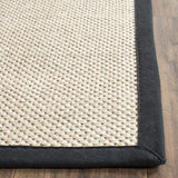 SAFAVIEH Area Rug 8x10 - Natural Fiber Collection - Large - Marble & Beige, Sisal, Woven Design with Border (NF143C)