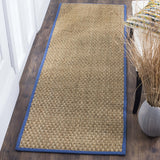 SAFAVIEH Area Rug 8x10 - Natural Fiber Collection - Large - Natural & Beige, Seagrass, Basketweave Pattern (NF114A)