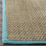 SAFAVIEH Area Rug 8x10 - Natural Fiber Collection - Large - Natural & Beige, Seagrass, Basketweave Pattern (NF114A)