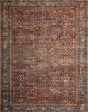 Loloi Layla Collection LAY-03 Olive/Charcoal 9'-0" x 12'-0" .13" Thick Area Rug, Soft, Durable, Vintage Inspired, Distressed, Low Pile, Non-Shedding, Easy Clean, Printed, Living Room Rug