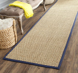 SAFAVIEH Area Rug 8x10 - Natural Fiber Collection - Large - Natural & Beige, Seagrass, Basketweave Pattern (NF114A)