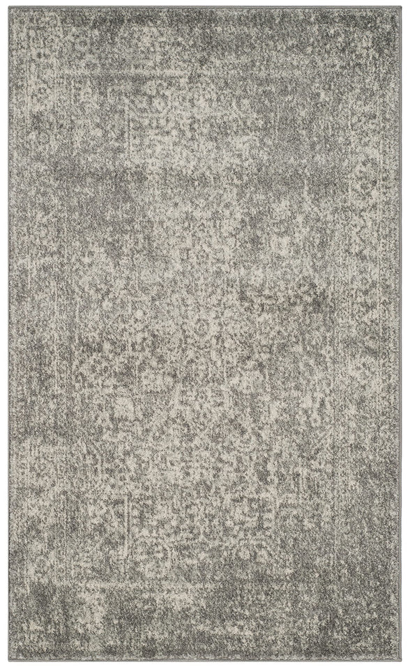 SAFAVIEH Evoke Collection Area Rug - 9' x 12', Ivory & Taupe, Oriental Distressed Design, Non-Shedding & Easy Care, Ideal for High Traffic Areas in Living Room, Bedroom (EVK256E)