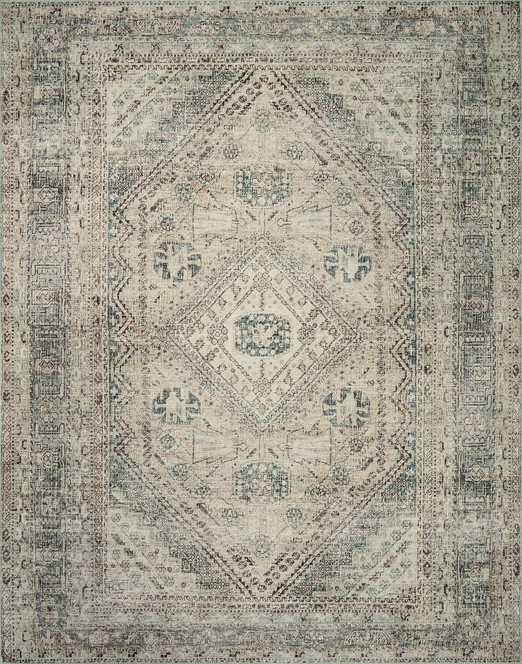 Loloi Magnolia Home by Joanna Gaines Sinclair Collection SIN-01 Pebble/Taupe 8'-6" x 11'-6", .25" Pile Height, Machine Washable, Area Rug
