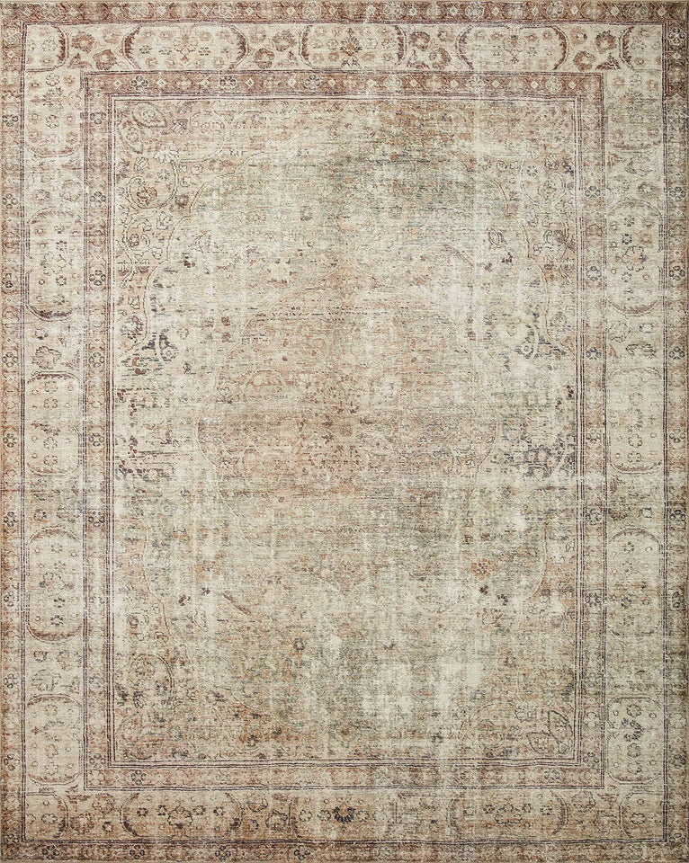 Loloi Margot Collection MAT-01 Antique/Sage 8'-6" x 11'-6" Area Rug, No-Shed Easy Clean Large Patterned Area Rug for Living Room, Bedroom, Dining Area