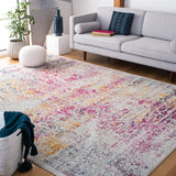 SAFAVIEH Evoke Collection Area Rug - 9' x 12', Ivory & Taupe, Oriental Distressed Design, Non-Shedding & Easy Care, Ideal for High Traffic Areas in Living Room, Bedroom (EVK256E)