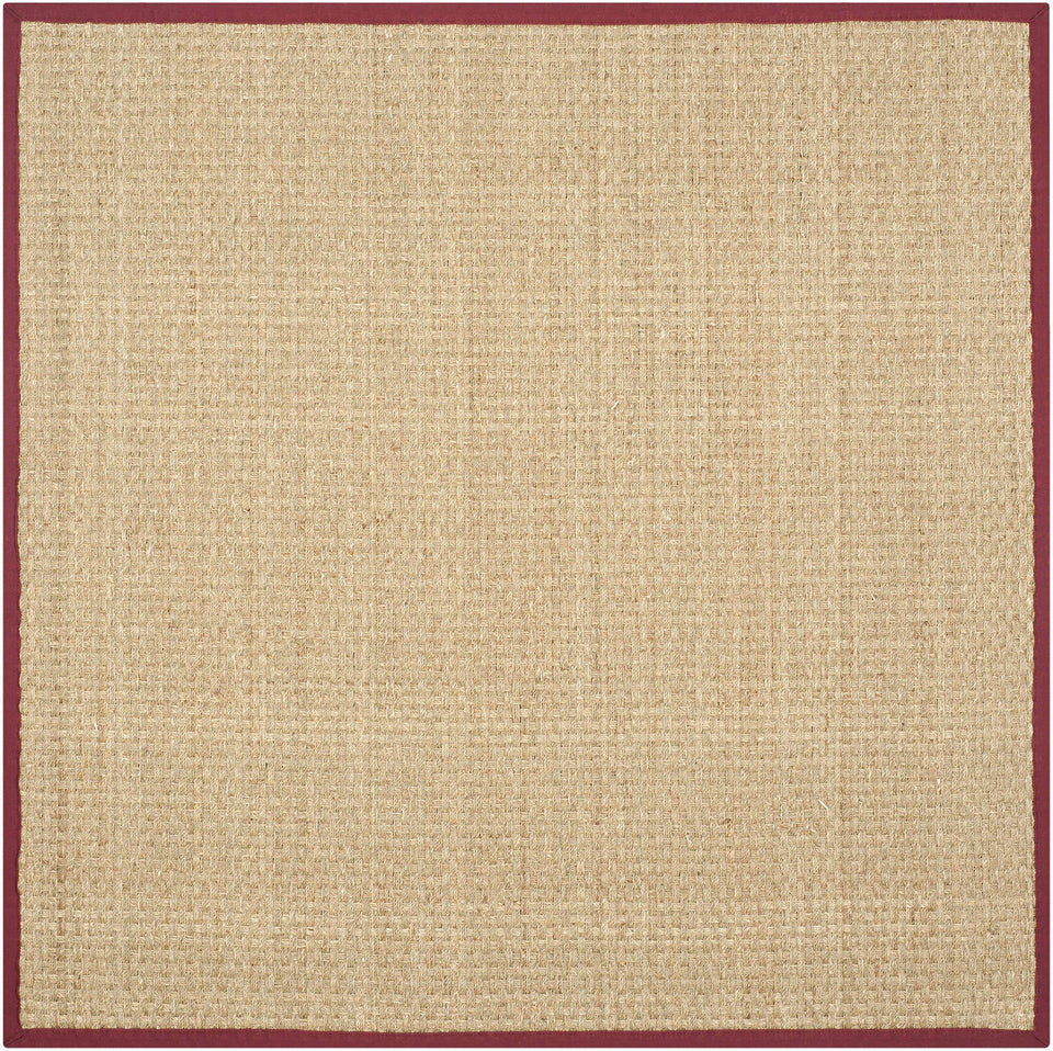 SAFAVIEH Area Rug 8x10 - Natural Fiber Collection - Large - Natural & Beige, Seagrass, Basketweave Pattern (NF114A)