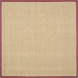 SAFAVIEH Area Rug 8x10 - Natural Fiber Collection - Large - Natural & Beige, Seagrass, Basketweave Pattern (NF114A)