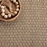 SAFAVIEH Area Rug 8x10 - Natural Fiber Collection - Large - Natural & Beige, Seagrass, Basketweave Pattern (NF114A)