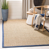 SAFAVIEH Area Rug 8x10 - Natural Fiber Collection - Large - Natural & Beige, Seagrass, Basketweave Pattern (NF114A)