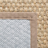SAFAVIEH Area Rug 8x10 - Natural Fiber Collection - Large - Natural & Beige, Seagrass, Basketweave Pattern (NF114A)