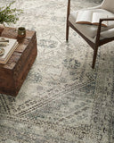 Loloi Magnolia Home by Joanna Gaines Sinclair Collection SIN-01 Pebble/Taupe 8'-6" x 11'-6", .25" Pile Height, Machine Washable, Area Rug