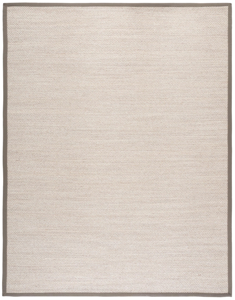 SAFAVIEH Area Rug 8x10 - Natural Fiber Collection - Large - Marble & Beige, Sisal, Woven Design with Border (NF143C)